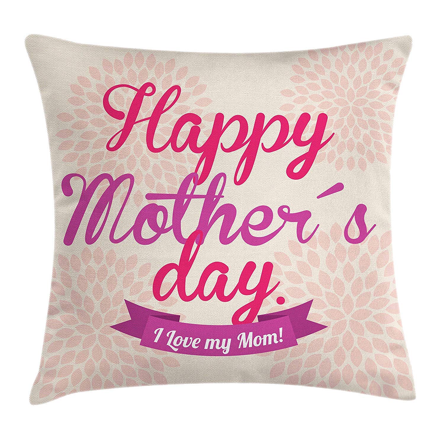 Amazon Com Mothers Day Throw Pillow Cushion Cover I Love My Mom