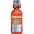 Vicks DayQuil SEVERE Cold & Flu Relief Liquid Medicine, Maximum Strength 9-Symptom Non-Drowsy Daytime Relief for Headache, Fever, Sore Throat, Minor Aches and Pains, Chest Congestion, Stuffy Nose, Nasal Congestion, Sinus Pressure, and Cough, 12 FL OZ