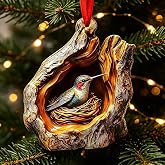Hummingbird Christmas Ornament, 3D Resin Bird Ornaments, Hummingbird Gifts | Woodland Humming Bird Ornaments For Christmas Tree, Beautiful, Pretty, Fancy, Funny, Unique, Hummingbird Gifts For Women