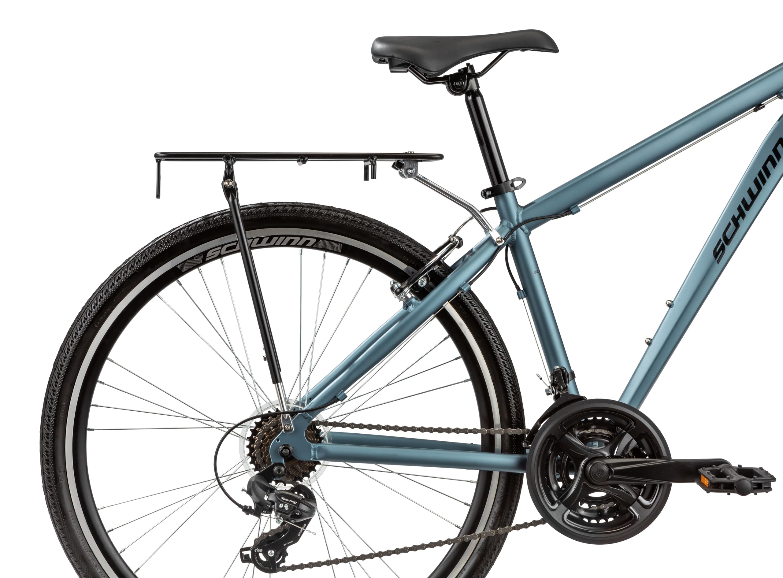 Schwinn Lightweight Bike Rear Rack - Adjustable Cargo Carrier Holds 26 Lbs For Commuting & Cycling