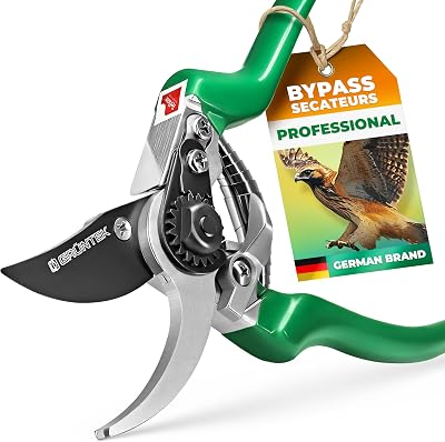 GRÜNTEK Professional Bypass Secateurs 20 mm Cut SK5 Blade 48 mm