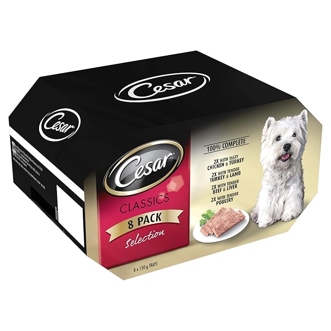 Cesar Classics Wet Dog Food for Adult Dogs 1 + Mixed Selection in