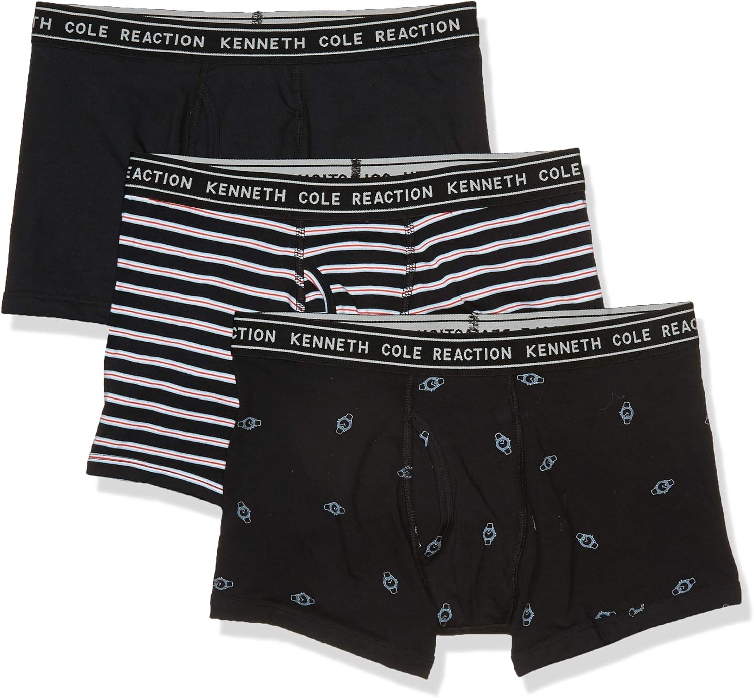 Kenneth Cole REACTION Men's Angle Cotton Stretch Trunk: Clothing