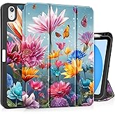 Tuiklol Case for iPad 11 inch (A16 Chip) 2025 Generation 11th / iPad 10.9 inch 2022 10th Gen,Slim Stand Hard Case Pencil Holder with TPU Back Cover & Trifold Stand & Auto Wake/Sleep, Mult-Floral