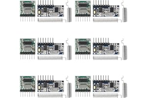 XIITIA 6pcs 433mhz Wireless RF Transmitter and Receiver Wireless 4 Channel Output Link Kit with 1527 Learning Code for Remote Control