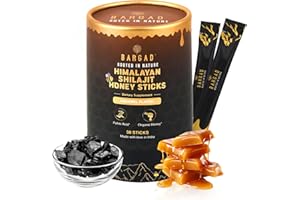 Bargad Pure Himalayan Shilajit Sticks with Organic Honey & Caramel (30 Count) | Easy Single Use Shilajit Sticks | Boosts Energy & Immunity with 85+ Trace Minerals, 75%+ Fulvic Acid