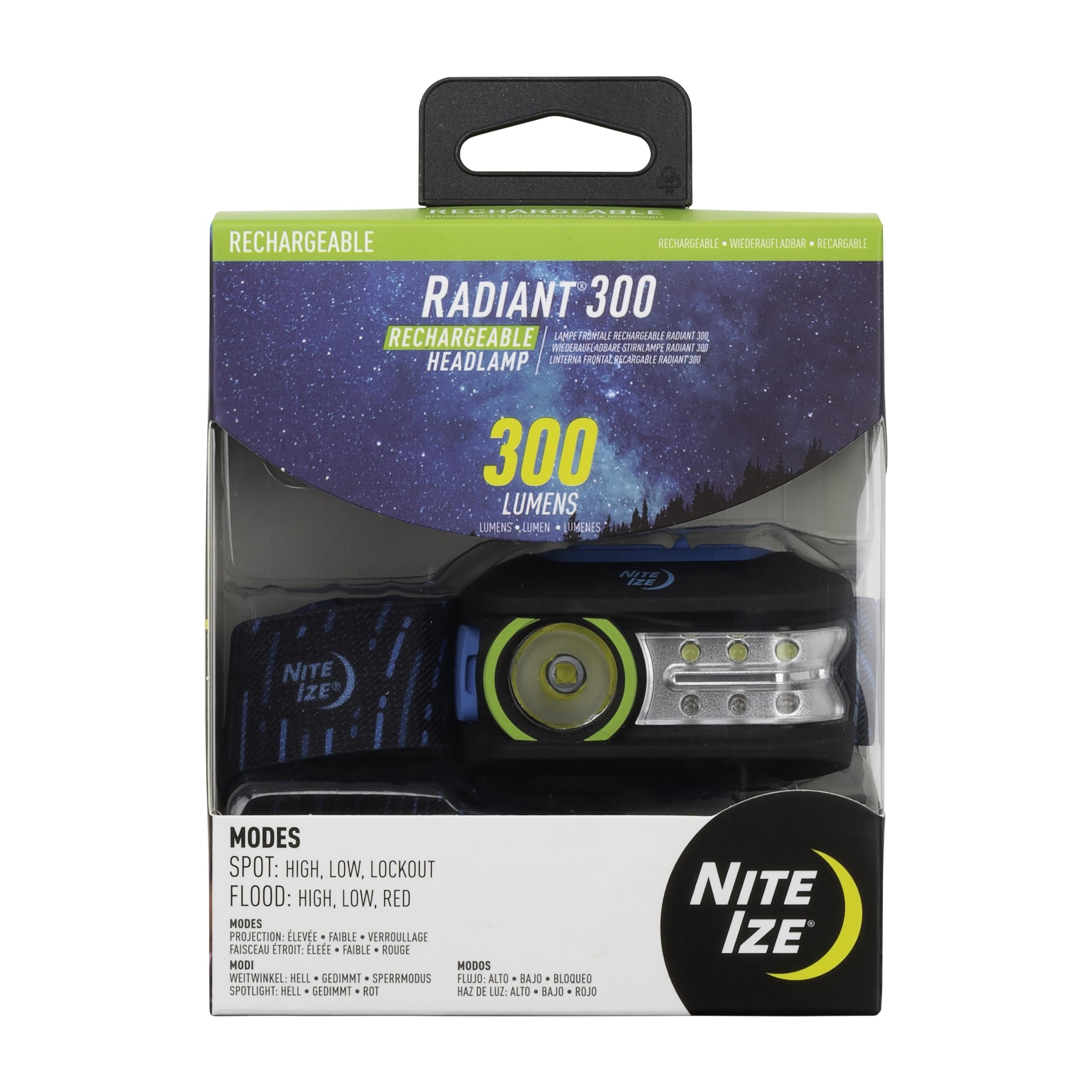 Nite Ize Radiant 300 Rechargeable Headlamp - Blue