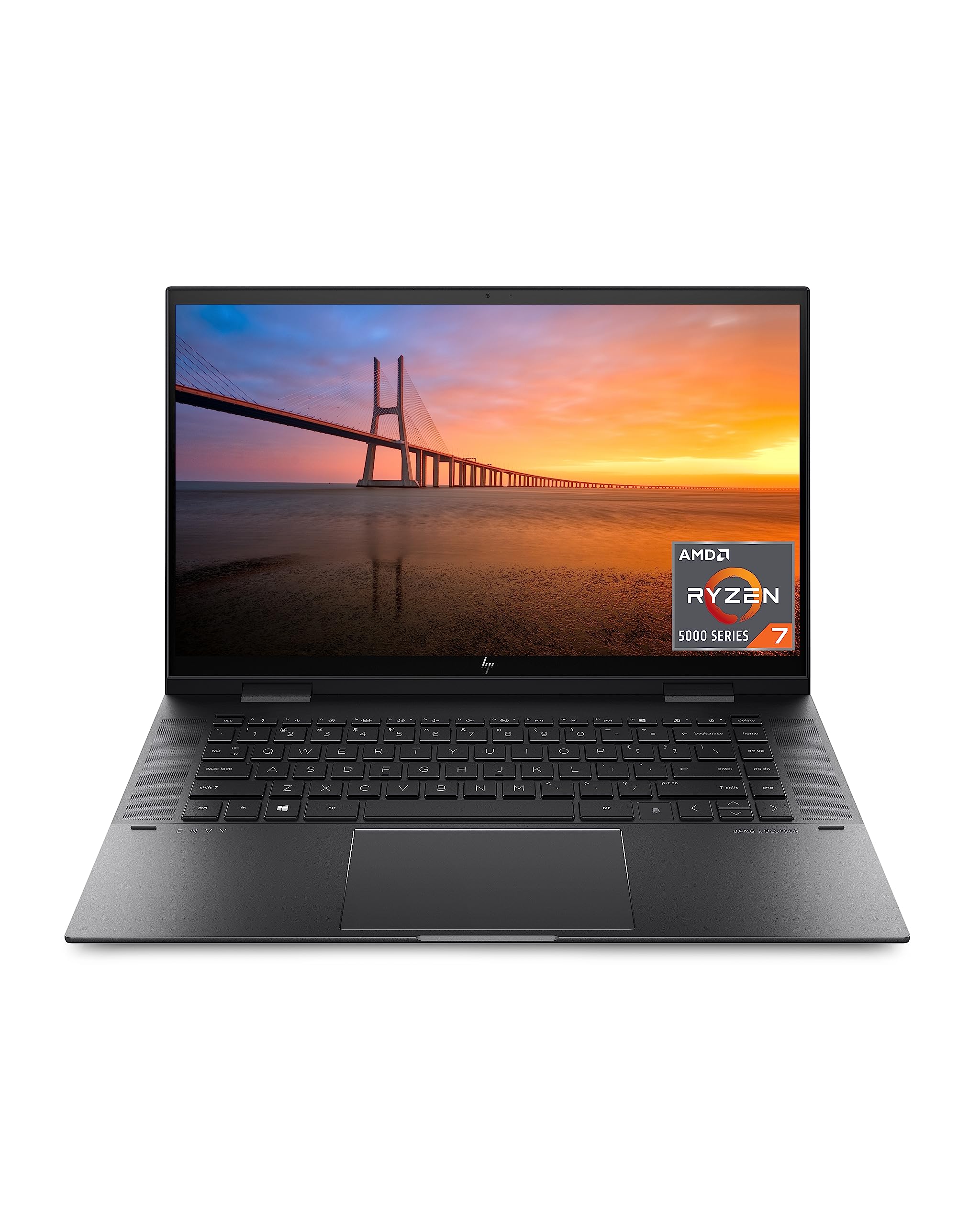 HP Envy x360 Convertible 15-inch Laptop, AMD Ryzen 7 5825U Processor, AMD Radeon Graphics, 8 GB RAM, 512 GB SSD, Windows 11 Home (15-eu1026nr, Nightfall Black Aluminum)