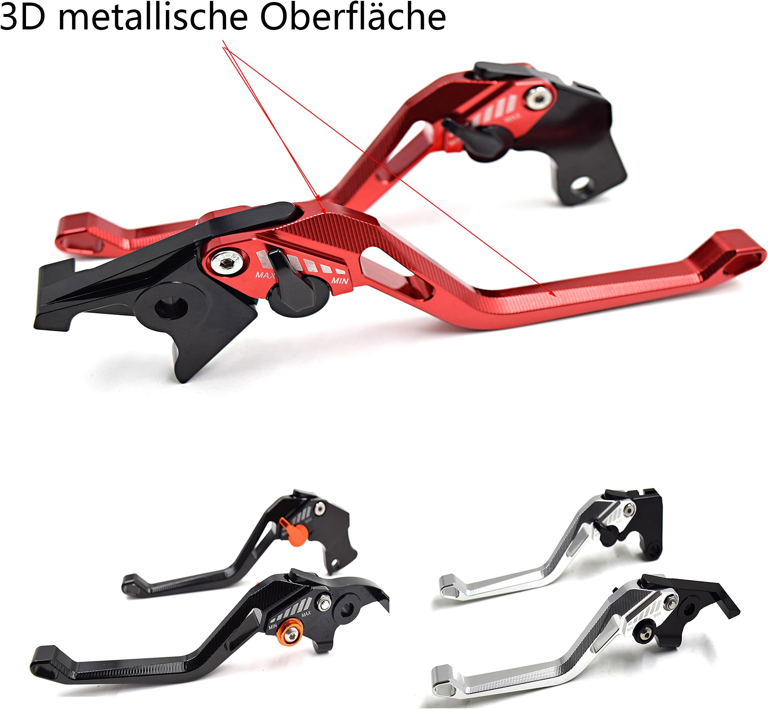 For Yamaha yzf R1 R6 Clutch and Brake Lever Compatible with R1 2002-2003/R6 1999-2004/FZ1 FAZER 2001-2005 Adjustable Motorbike Brake and Clutch Levers Set Motorcycle Levers Black
