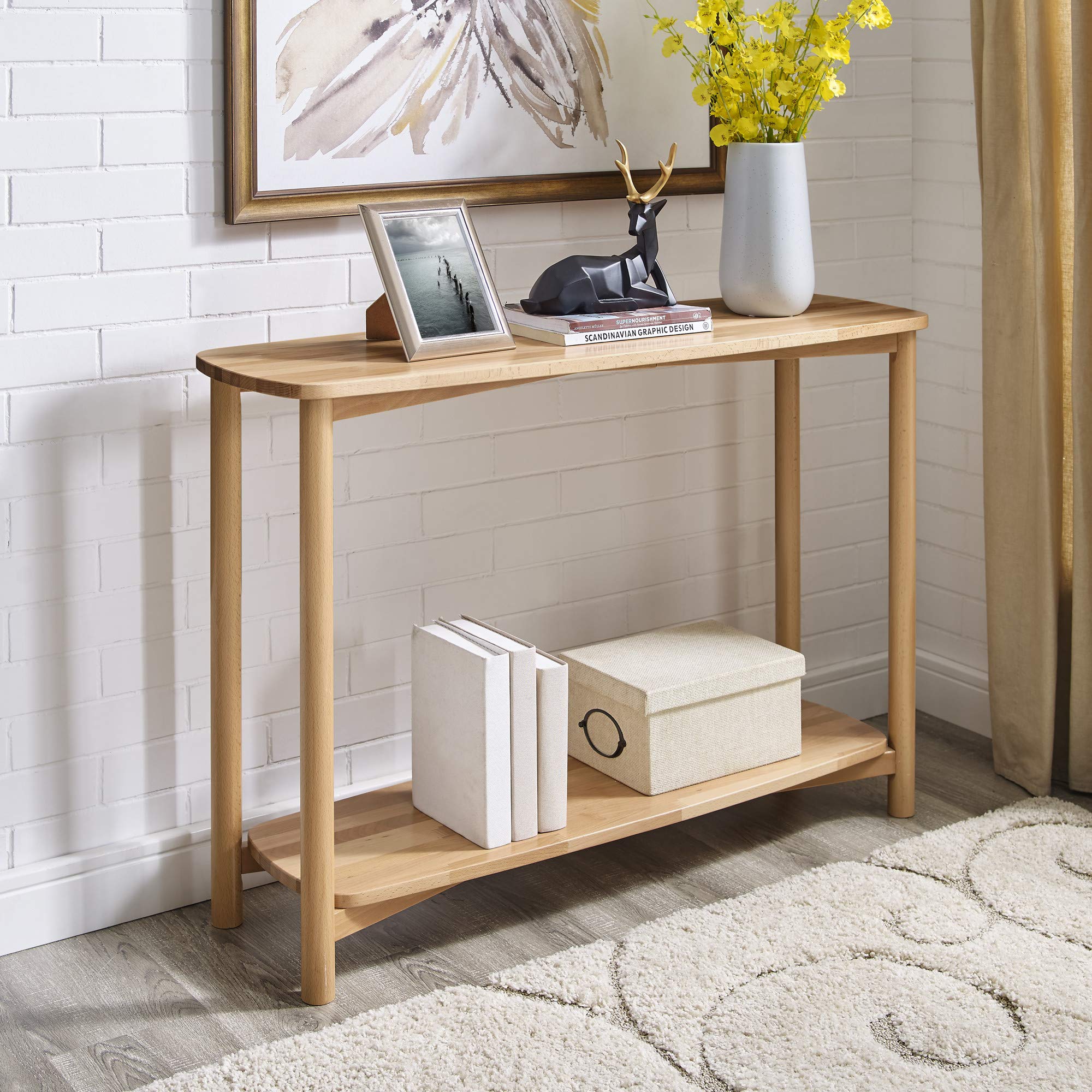 Classic Brands Modern European Sofa Table, Beech / Natural