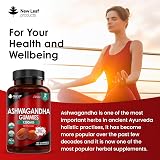 NEW LEAF Ashwagandha Gummies 1200mg 3 Month Supply 5% Withanolides UK Made view 3