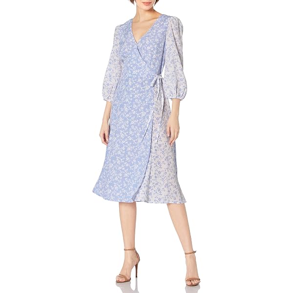 dkny sequin wrap dress DKNY Women's Sequinned Faux-Wrap Fit & Flare Dress
