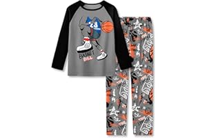 Beezizac Little & Big Boys Pajamas 2-Piece Cool Cozy Long Sleeve & Pants PJ Set Soft Kid Outfits Size 6-18