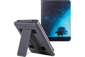 BOZHUORUI Case for Older 6" Kindle Paperwhite 5th/6th/7th/10th Generation (2012-2018 Release) | Built-in Stand & Hand Strap | with Sleep/Wake | Lightweight PU Leather Sleeve Cover (Vast Starry Sky)