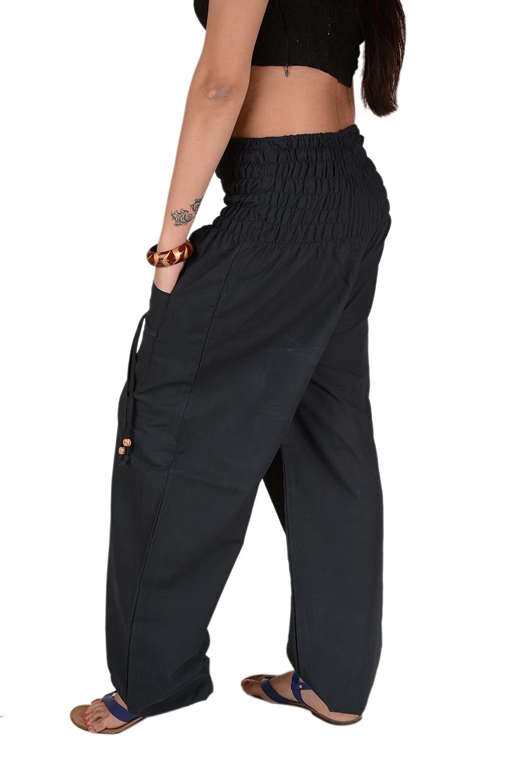 sns yoga women's cotton lounge / yoga pants with pockets