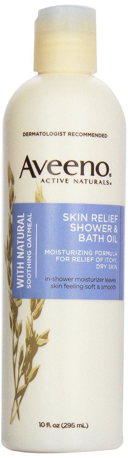 Aveeno Skin Relief Shower & Bath Oil, 10 Ounce (Pack of 3) : Bath And Shower Gels : Beauty