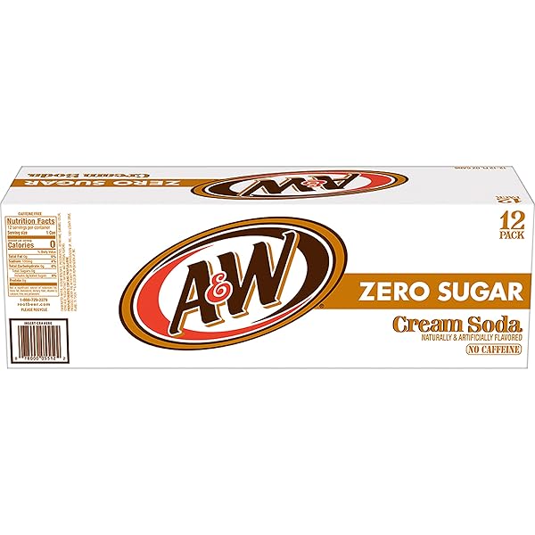 A&W CREAM SODA ZERO SUGAR, 12 FL OZ CANS, 12 PACK