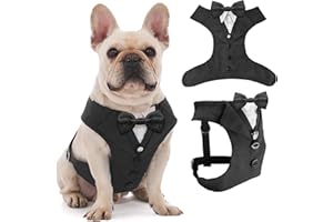 AVERYDAY Dog Tuxedo for Wedding Outfit, Dog Suit and Tie Costumes for Birthday, Halloween, Cosplay, Christmas Party, Pet Formal Wear with Bowtie, Tux for Medium Large Dogs, Bulldog, Labrador, Husky