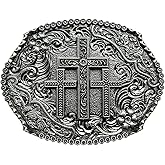 LKKLUYIC Religious Cross Western Belt Buckles for Men Cowboy Belt Buckle Cowgirl Faith Belt Buckles