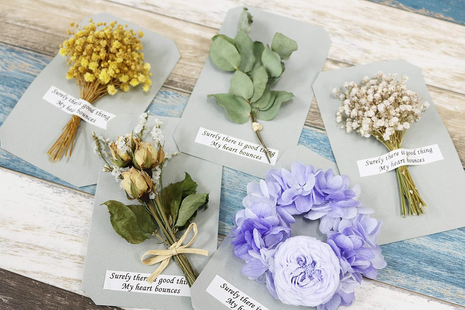 Amazon ドライフラワー フラワーカードガーランド プリザーブドフラワー おしゃれ 韓国風 インテリア雑貨 ドライフラワー オンライン通販