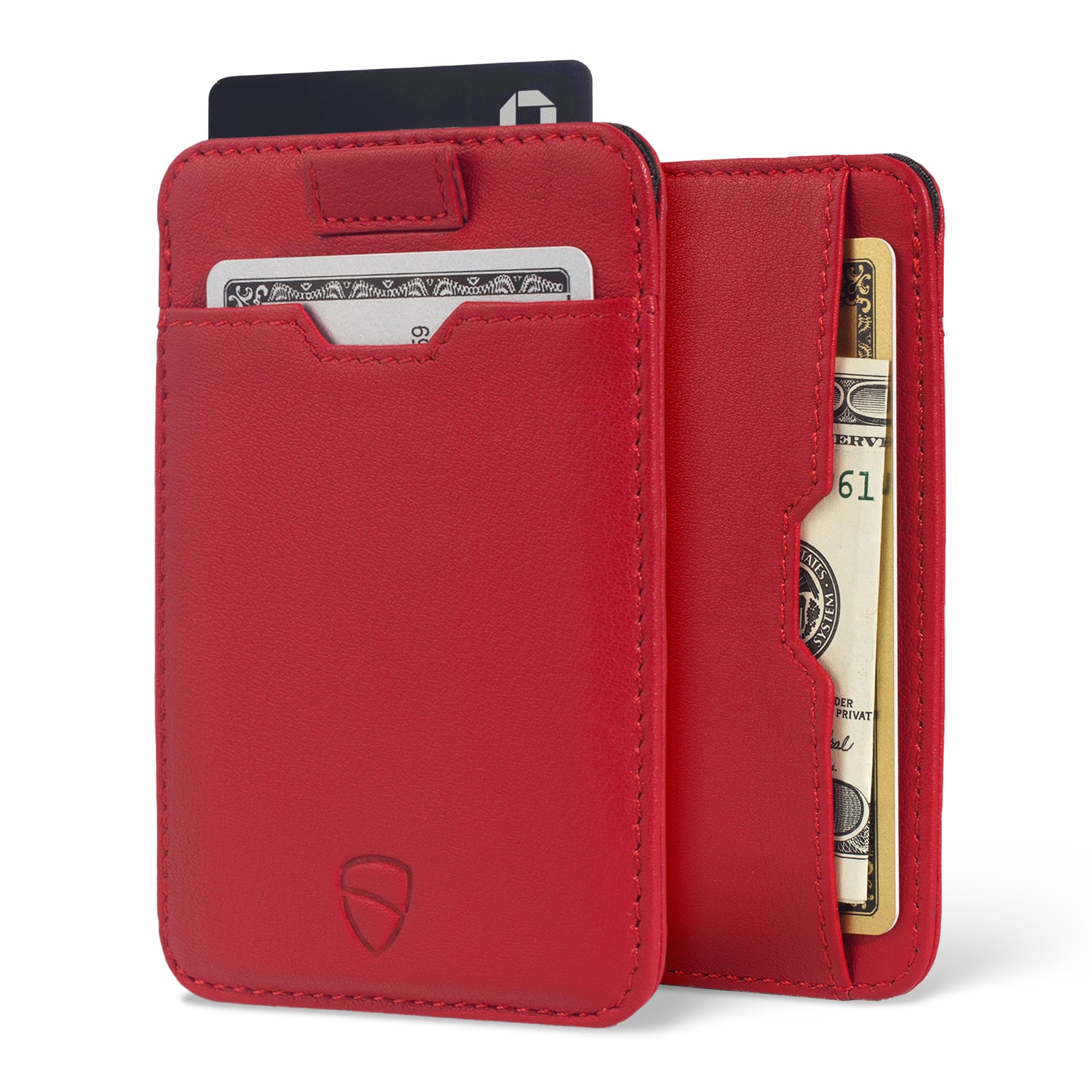 Vaultskin Chelsea Mens RFID Blocking Slim Leather Card Wallet - Minimalist Front Pocket Cardholder