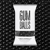 Candy Envy - Black Gumballs - 1 Inch - Approximately 113 Per 2lb Bag - Bulk Black Candy - North American Made &amp; Kosher Certified