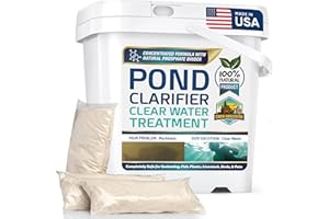 CABIN OBSESSION Pond Clear Water Treatment - 16 Pack for 8 Months of Pond Cleaner Supply - Pond Clarifier for Outdoor Ponds – 100% Natural Pond Bacteria Packets - Made in The USA - Safe for Fish, Pets, and Swimming