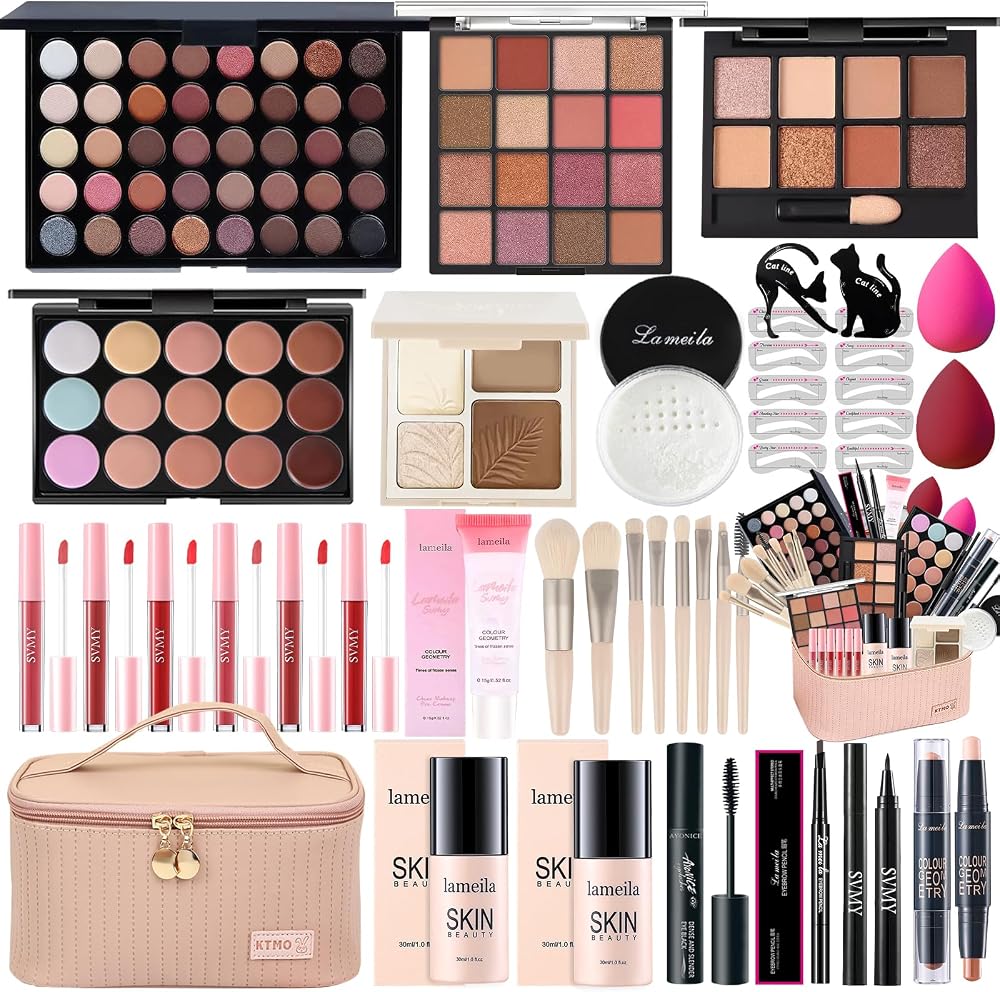 All in One Makeup Kit for Women Full Kit, Makeup Gift Sets for Women Teens Girls, Makeup Essential Bundle Includes Eyeshadow
