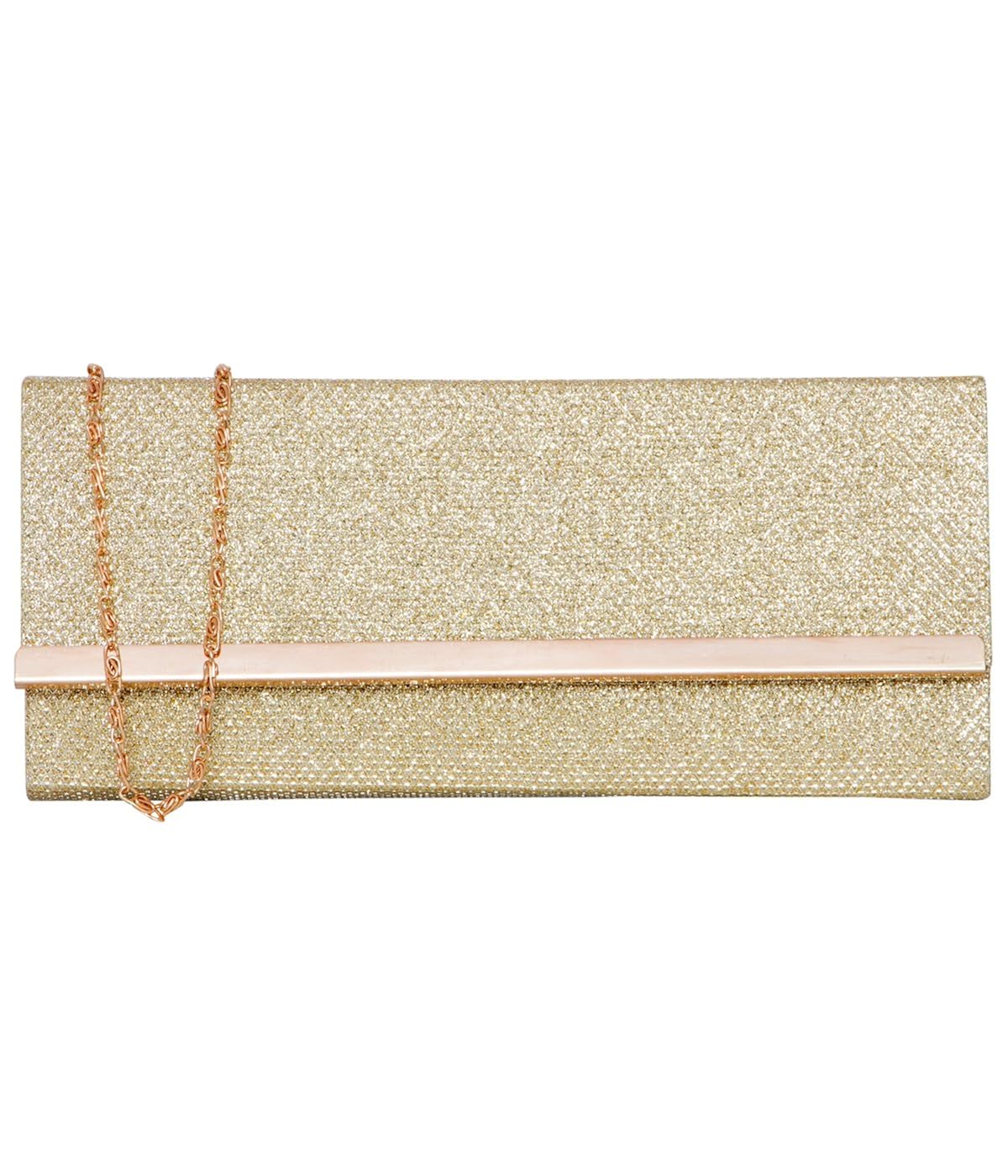 adisa cl026 gold women girls clutch sling bag