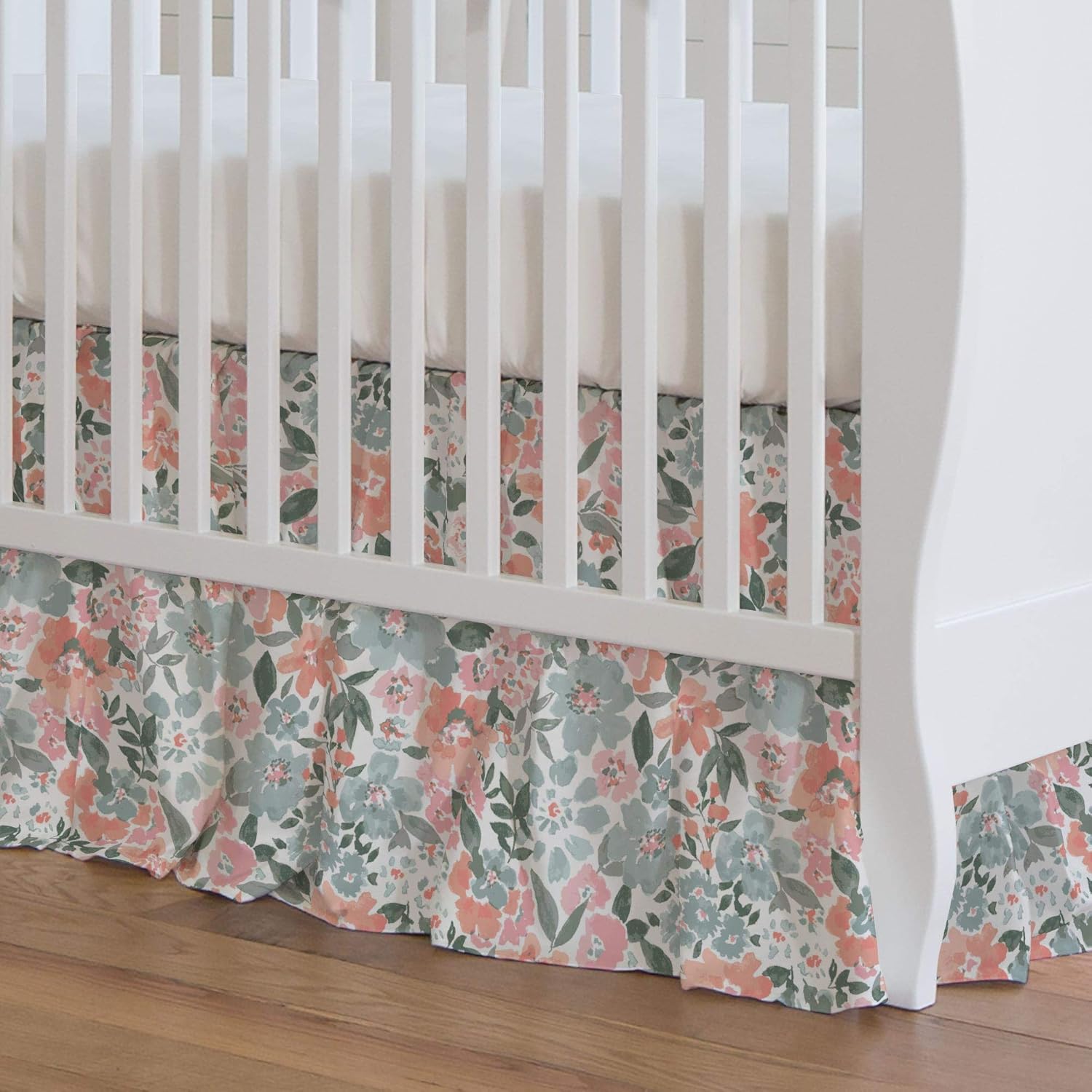 floral crib skirt