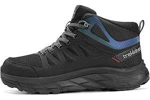 TREKKIN PLUS Men's Waterproof Slip Resistant Hiking Boots Outdoor Trail Trekking Camping Casual Walking Hunting Shoes mountaineering backpacking Travel Mid Ankle Lace up