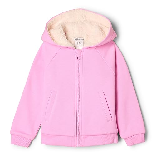 Amazon Essentials x Sofia Grainge Unisex Babies' Zip Hoodie Sweatshirt, Pink, 0-3 Months