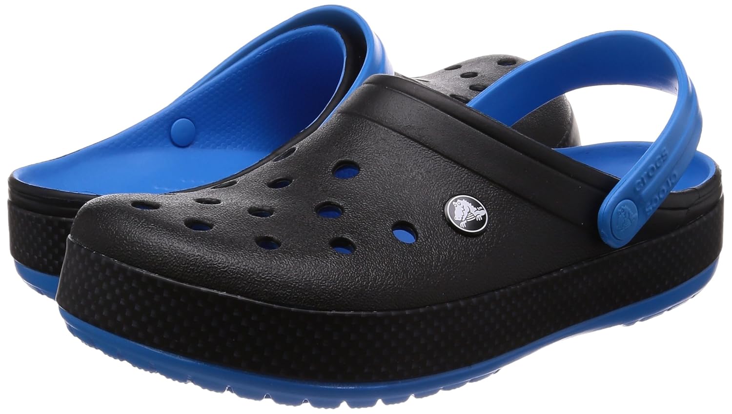 crocs unisex adult crocband carbon graphic clogss blue