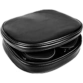 Geekria Headphones Pouch Compatible with Turtle Beach, Razer, Corsair, Logitech, Hyperx, Replacement Protective Travel Carrying Bag with Cable Storage (Black PU)