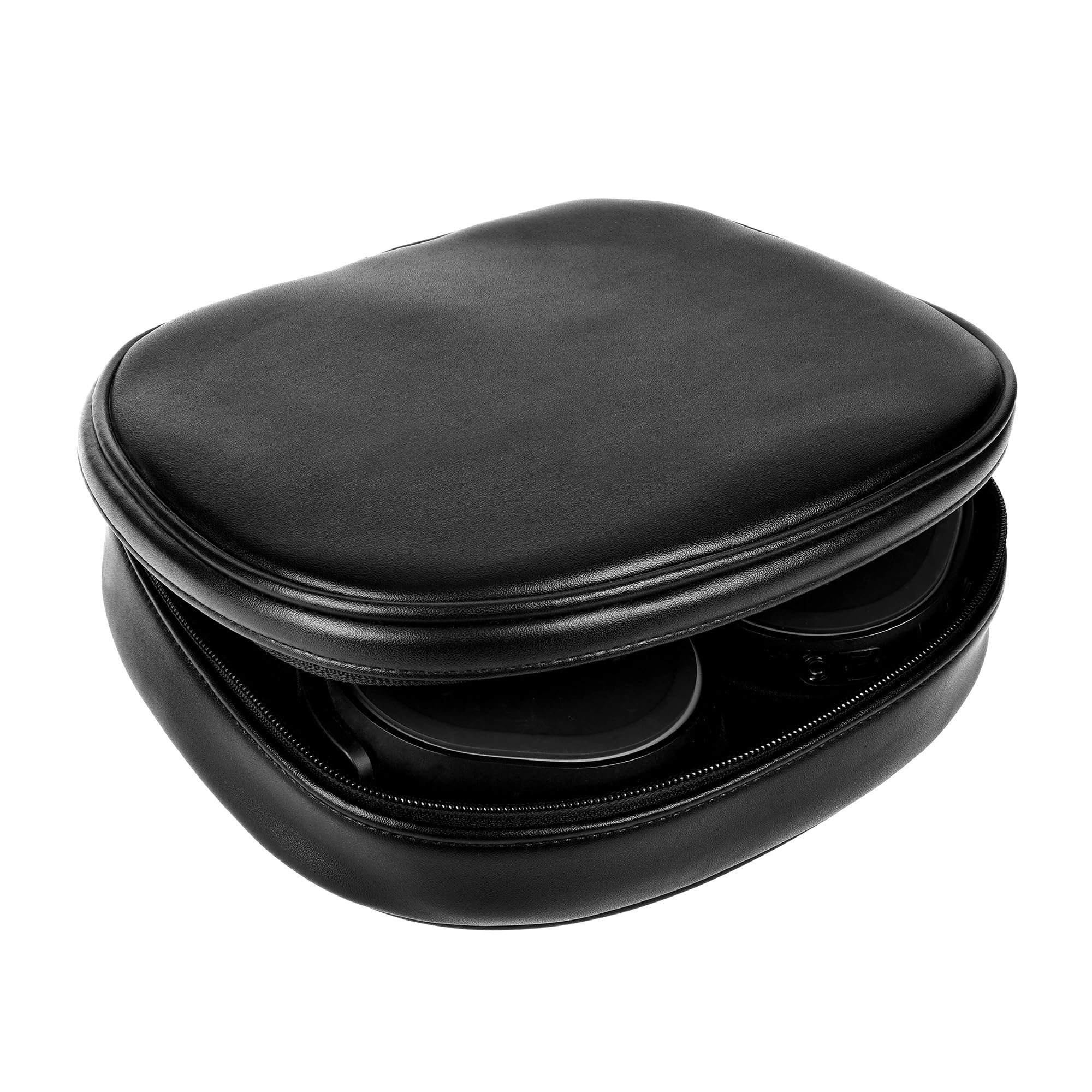 Geekria Headphones Pouch Compatible with Turtle Beach Stealth 600, Corsair HS80 RGB, Logitech G930 and More, Replacement Protective Travel Carrying Bag with Cable Storage (Black PU)