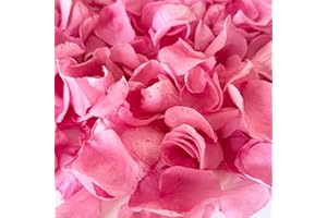 180PCS Real Dried Rose Flower Petals Confetti for Wedding, 1.75oz Freeze Dry Pink Rose Petals for Romantic Wedding Valentine'