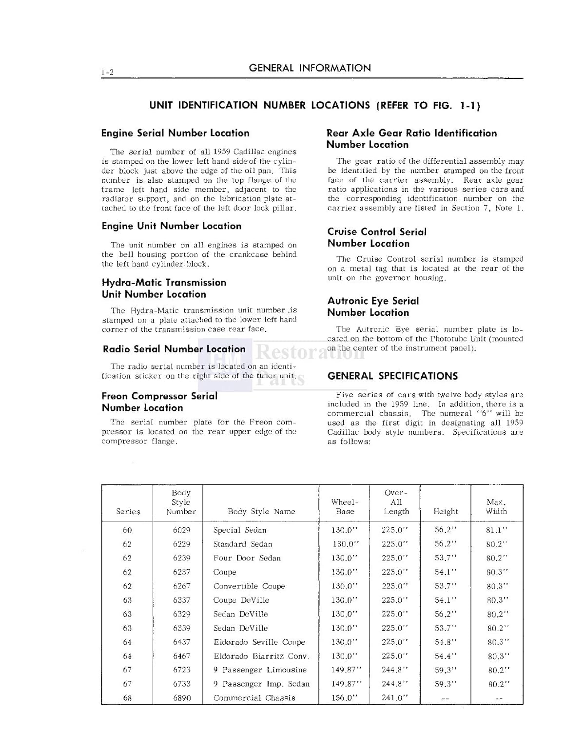Amazon.com: 1959 CADILLAC FACTORY REPAIR SHOP & SERVICE MANUAL. Coupe &  Sedan, Coupe Deville & Sedan Deville, Eldorado Seville, Eldorado Biarritz,  ...