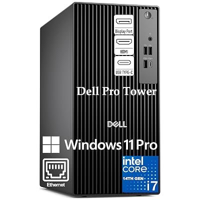 Dell Desktop Computers for Business Professionals - Intel Core i7-14700 (20-Cores), 16GB DDR5 RAM, 512GB PCIe SSD, Dual 4K Support, Remote Work Ready, Windows 11 Pro, 2026 Pro Tower QCT1250