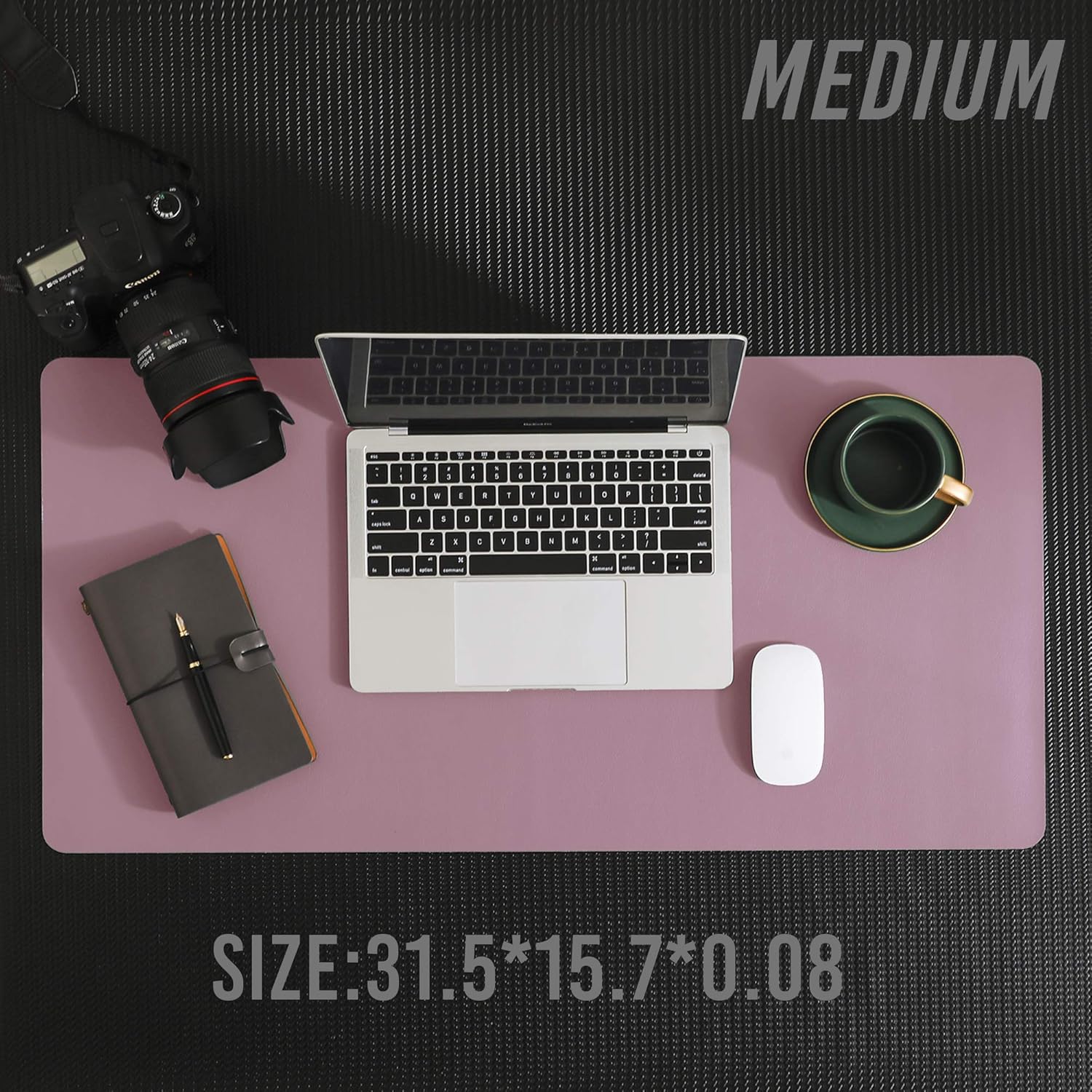 Aothia EcoFriendly Natural Cork & Leather DoubleSided Office Desk Pad