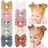 20pcs Baby Girl Hair Bows Clips Fully Lined Barrettes Hair Accessories for Little Girls Toddler Kids Teens