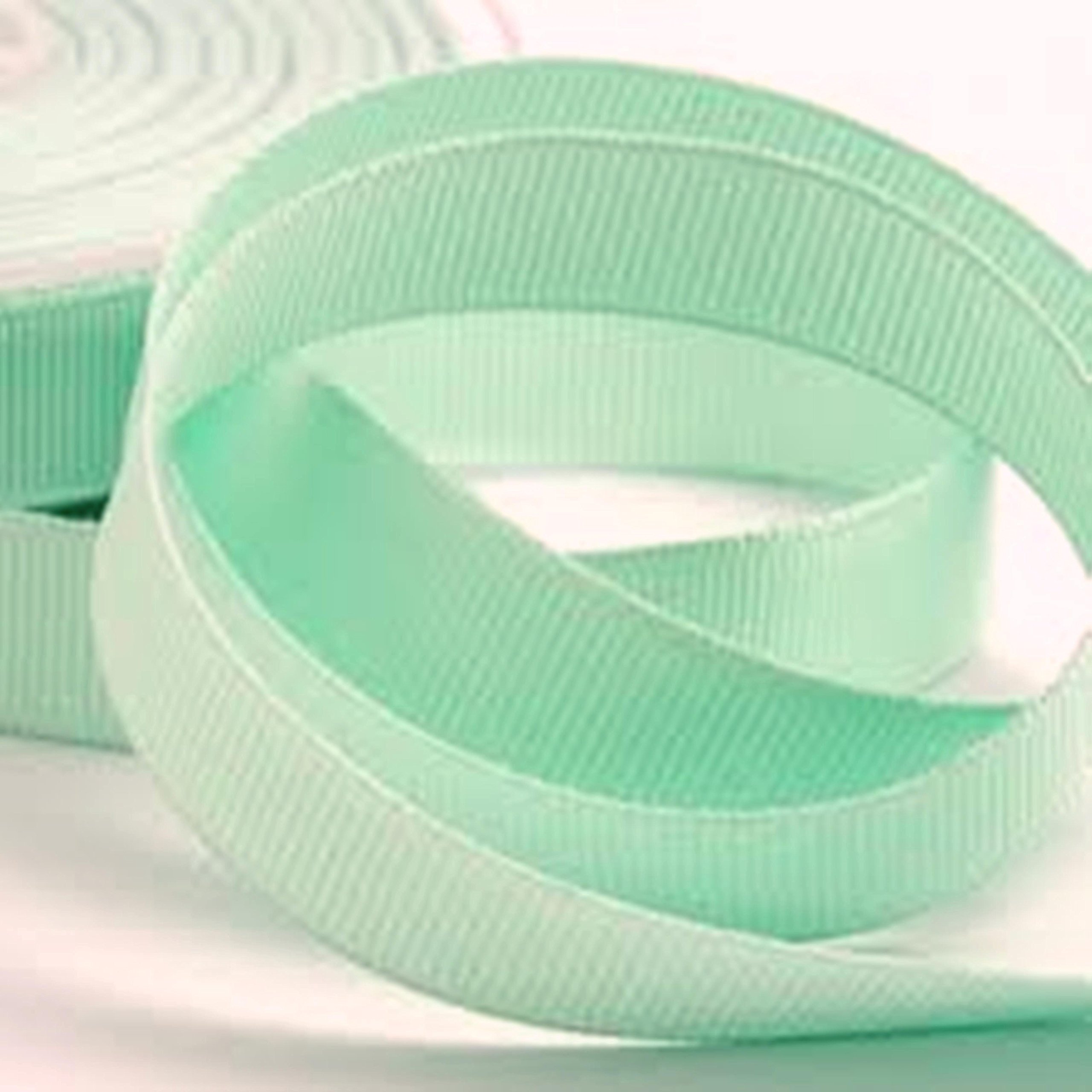 Mint Green Grosgrain Ribbon 25mm X 10 Meters Double Sided Ribbon for Gifts Wrap, Party, Sew Crafts Events Wedding Dress, Home Decorations, Cards, Christmas, DIY, Floral Car Bows, Cake