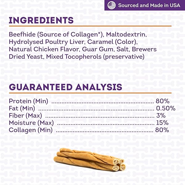 TREATLY USA COLLAGEN TWIST ROLLS 12-13″ DOG CHEW TREATS – CHICKEN MARINADE FLAVOR, 4 COUNT/1 PACK