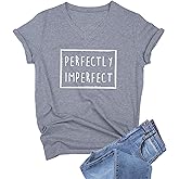 DANVOUY Womens Causal Short Sleeve V-Neck T-Shirt Graphic Tees