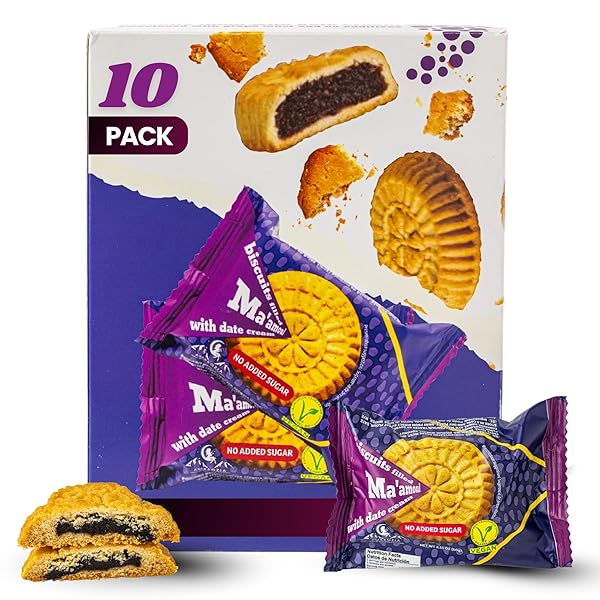 AMBROZIA MAAMOUL DATE VEGAN COOKIES, NO SUGAR ADDED,...