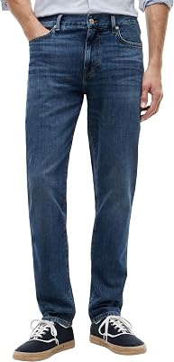 Denton Smoke Blue MW0MW44346 Chaussures Droites pour Homme, Denim (Bleu fumé), 36W/32L