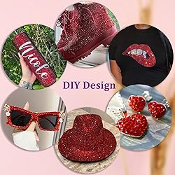 16000Pcs Resin Red Rhinestones for Crafting, Non
