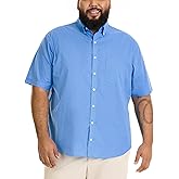 Van Heusen Men's Big and Tall Wrinkle Free Short Sleeve Button Down Shirt