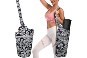 ULTLAT Yoga Mat Bag Practical Tote Carrier, Large Side & Zipper Pocket Holds More Yoga Accessories, Fit Most Size Mats for Yoga Lovers