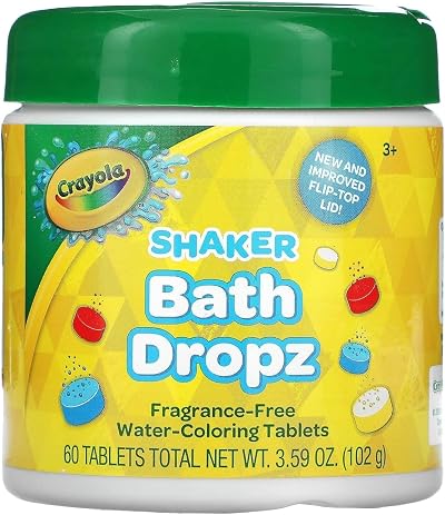 Crayola Color Bath Dropz 60 Tablets 3.59 oz Jar Brand Bath Toys Colors