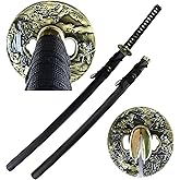 MAKOTO Handmade Sharp Katana Black Samurai Sword 40" (Minamoto)